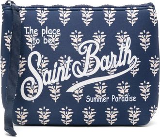 MC2 Saint Barth Aline makeup bag - women - Polyester/Styrene-Butadiene Rubber (SBR) - One Size - Blue