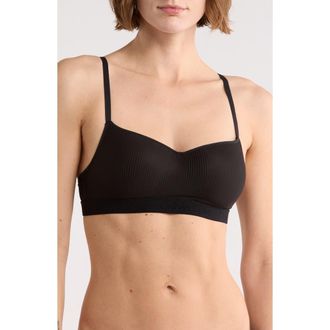 Calvin Klein Sensual Sheer Wire Free Bra in Black at Nordstrom Rack, Size Medium