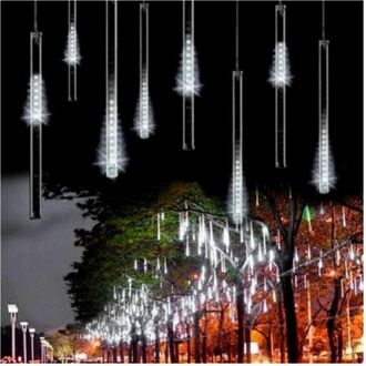Trade Shop Trade Shop - Luz De La Natalizaci&oacute;n Externa Piogia Led Efecto En El Cadente Bianco Fred