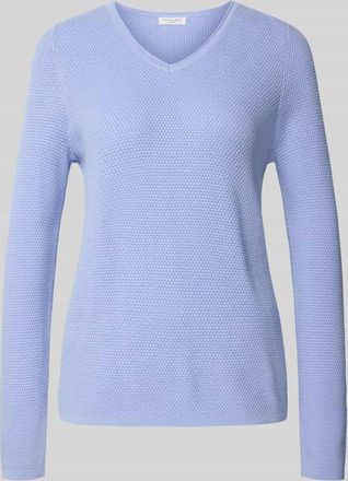 Christian Berg Strickpullover mit V-Ausschnitt in Lavender, Größe XXL