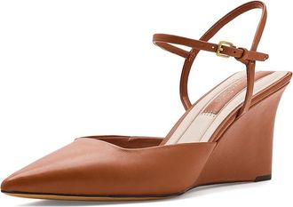 Franco Sarto Cherie Strappy Womens Shoes Cognac Brown : 7.5 M, Leather