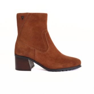 VALDINI Womens Beau Suede Ankle Boots In Rust