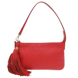 Fendi Pre-owned Vintage Schoudertas - Dames - Pre-owned - Rood - Maat: ONE Size Leer