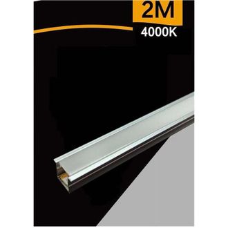 Trade Shop Trade Shop Traesio - Trade Shop - Profilo In Alluminio 2mt Completo Di Strip Led + Cover 12v 7w/mt Al-12v-2025-120