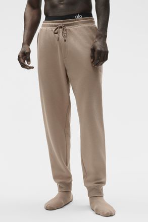 Alo | Waffle Lounge Jogger Pants in Gravel, Size: Medium