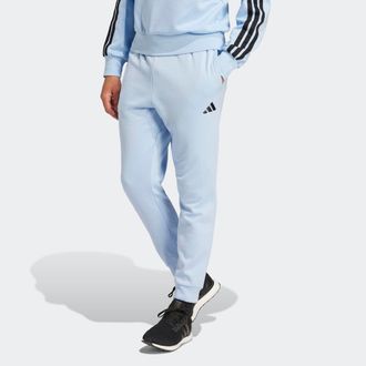 adidas Sporthose ADIDAS SPORTSWEAR M FEELCOZY PANT, Damen, Gr. XXL, N-Gr, glow blau, schwarz, Obermaterial: 70% Baumwolle, 30% Polyester, Hosen Sporthose