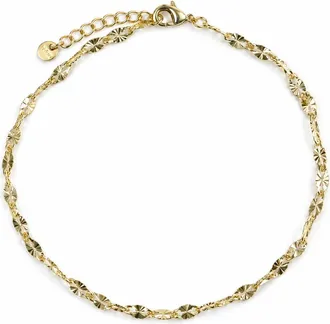 Argento Vivo Mirror Chain Anklet in Gold at Nordstrom