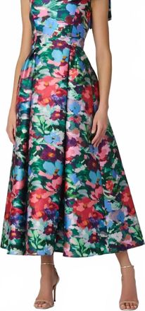 Shoshanna Eleanor Midi Dress In Navy Multi