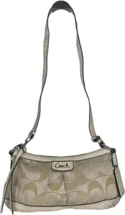 Coach Pre-owned Canvas Schoudertas - Dames - Vintage Schoudertas - Beige - ONE Size - Vintage