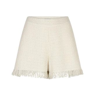 Dante6 Yubi Fringe Boucl&eacute; Shorts - Dames - Korte broeken - Beige - Maat: XS