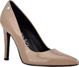 Calvin Klein Brady Pump in Taupe Patent at Nordstrom Rack, Size 5.5