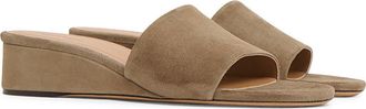 Mansur Gavriel Zeppa Leather Slide Wedge Sandal in Anise at Nordstrom, Size 37.5