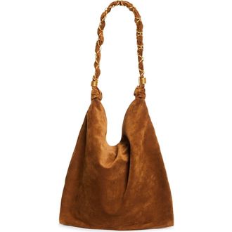 Saint Laurent Amalia Suede Shoulder Bag in 2916 Orange Caramel Cogn at Nordstrom