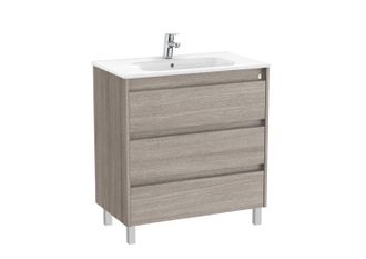 Roca Mueble 800mm Tenet 3 Cajones Con Lavabo City Oak