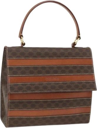 Celine Pre-owned Canvas Handtas - Dames - Vintage Handtas - Bruin - ONE Size - Leer - Vintage