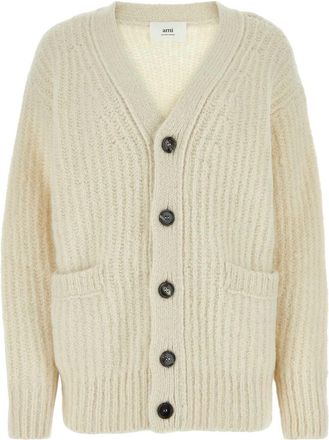 Ami Ami Ivory Alpaca Blend Cardigan