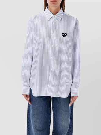 Comme Des Gar&ccedil;ons striped long-sleeve shirt