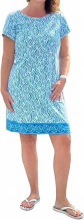 Hatley Nellie Mini Dress In Blue Shoreline Ripples