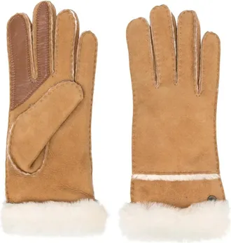 UGG Guanti con cuciture in pelle di pecora - - Accessories - Donna - Marrone - S