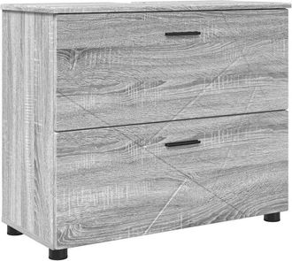 vidaXL Gabinete De Ba&ntilde;o Con Caj&oacute;n Gris Sonoma 76,5 X 35 X 64 Cm Vidaxl