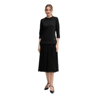 Joop Taren Jurk - Dames - Casual kleedjes - Zwart - M - Katoen - Kleedjes