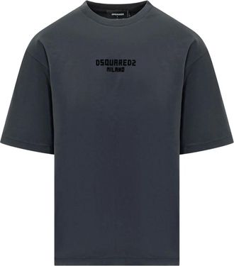 Dsquared2 T-shirt con logo goffrato - Nero