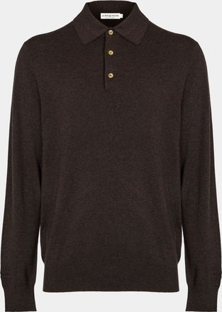 arch4 Chapman Baby Goat Cashmere Long-Sleeved Polo Top Size: XXL