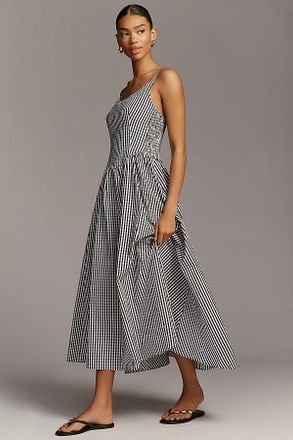 Faithfull The Brand Chiara Sleeveless Basque-Waist Midi Dress