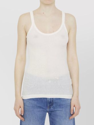 Bottega Veneta ribbed cotton sleeveless slim fit top