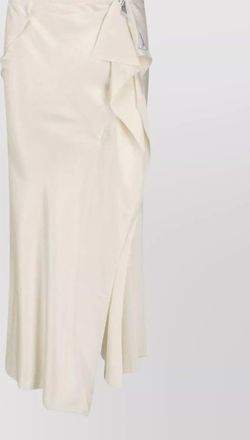 The Attico viscose midi wrap skirt