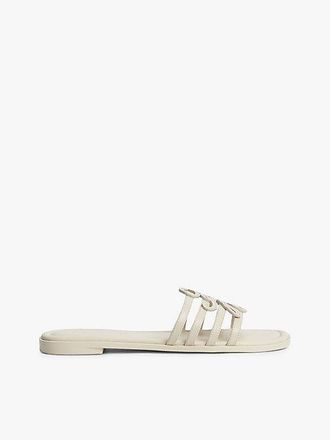 Tommy Hilfiger Logo Strap Leather Mules