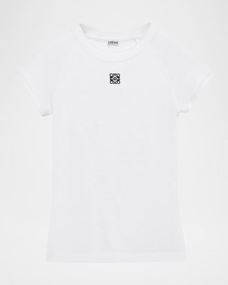 Loewe Ribbed Anagram Short-Sleeve Tee