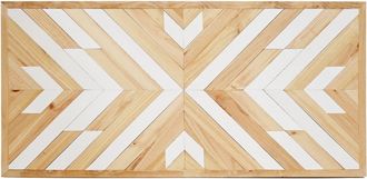 Deco Wood Cabecero de madera maciza étnico multicolor de de 80x165cm