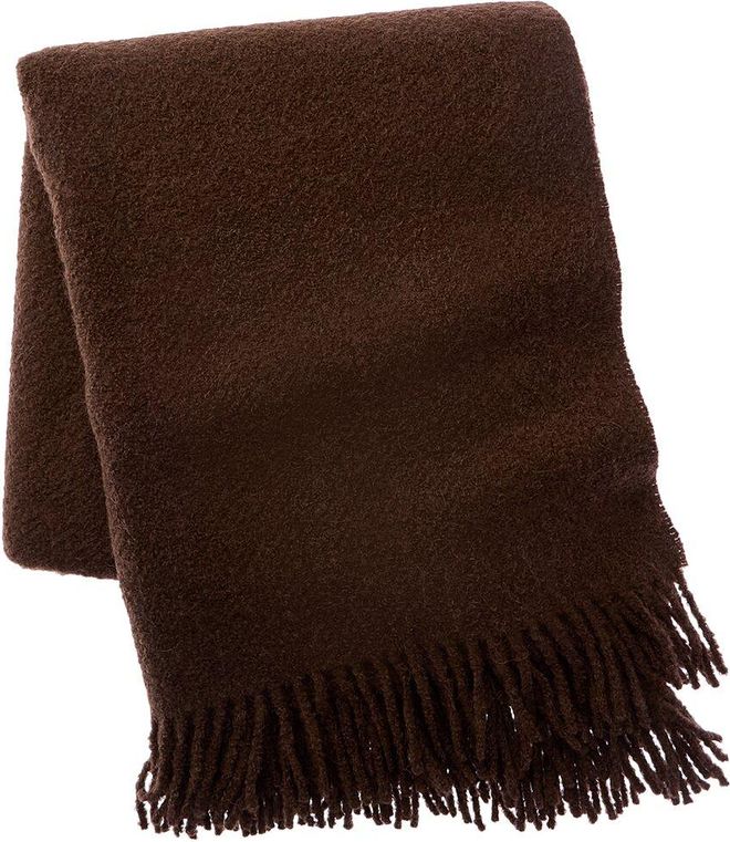 Solid Alpaca-Blend Throw