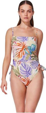 Gottex Cherry Blossom C-Cup Square Neck One Piece in Blossom-Multi at Nordstrom, Size 12