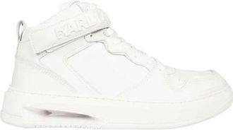 Karl Lagerfeld Sneakers van leer met reli&euml;flogo - Heren - Sneakers - Wit - 40 EU - Leer - Schoenen