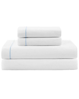 Tommy Hilfiger 200 Thread Count Solid Cotton Percale Sheet Set