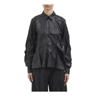 Ottolinger Shirts, female, Black, Size: XS Camicia Wrinkle Con Zip