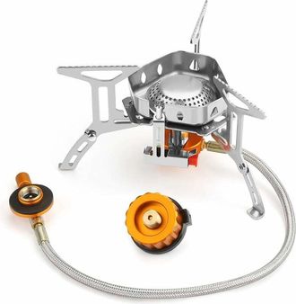 OEM Estufa De Camping Port&aacute;til De 3500 W, Plegable, Resistente Al Viento, Con Bot&oacute;n De Encendido, Ideal Para Senderismo, Actividades Al Aire Libre, Picnic