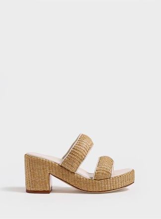 Marion Parke Amelia Platform | Nappa/Raffia in Ivory at Nordstrom, Size 38