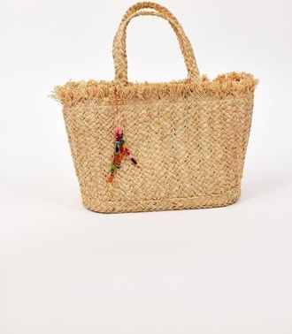 Hat Attack Talia Fringe Edge Tote in Natural at Nordstrom, Size Large