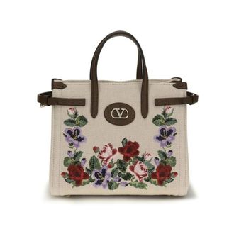 Valentino Garavani Bolso Tote Bordado - Bags - Mujer - Beige - ONE SIZE