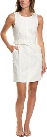 CeCe by Cynthia Steffe Belted Linen-Blend Mini Dress