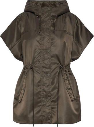 Max Mara Origano Padded Gilet - Dames - Jassen - Bruin - Maat: 2XS Katoen