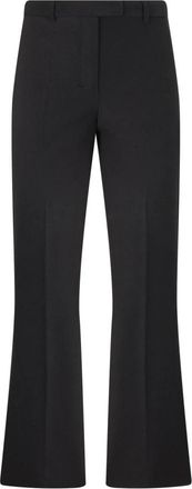 Max Mara Umanita Tailored Broeken - Dames - Wijde Broeken - Zwart - S - Katoen - Broeken