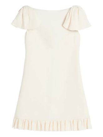 Valentino Garavani Crepe Couture mini dress - women - Wool/Silk - 42 - Neutrals