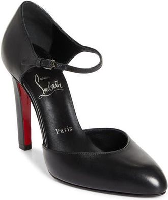 Christian Louboutin Fanny Demie Pump in Black/Black at Nordstrom, Size 10.5Us