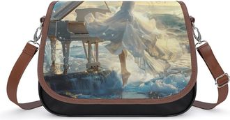 Generic Piano Sea Crossbody Bags for Women Shoulder Messenger Bag Purse Handbags