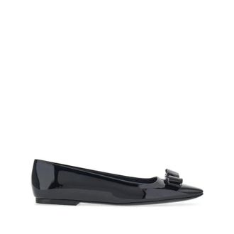 Ferragamo Ladies Black Flats, US Size 6.5