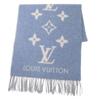 Louis Vuitton Pre-owned Scarves, female, Blue, Size: ONE SIZE Pre-owned Vintage Stole